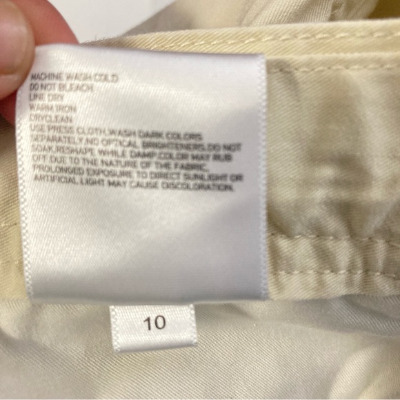 Uniqlo U Cream Beige Flat Front Pockets 100% Cotton Pants Women’s US 10 - Picture 14 of 16
